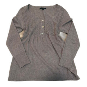 Bcbgmaxazria Women's Brown babydoll y2k henley top